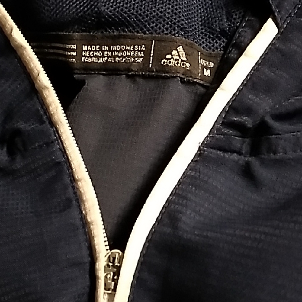 Adidas men's hooded jacket, navy medium - Picture 5 of 13